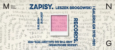 Agenda - Zapisy. Leszek Brogowski i galeria gn 1978-1981